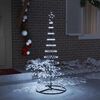 vidaXL Arbre de Noël LED Blanc froid 71 x 71 x 184,5 cm Métal