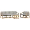 vidaXL Ensemble de canap&eacute;s d'ext&eacute;rieur 7 pc Blanc et gris clair