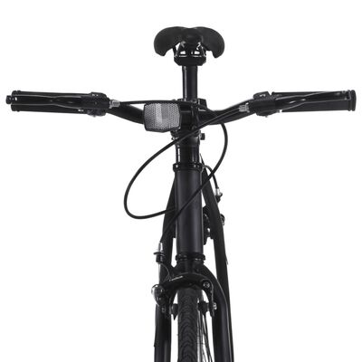 vidaXL Vélo à pignon fixe noir et vert 700c 51 cm