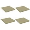 vidaXL Coussins de si&egrave;ge SOEST 4 pc 100 % polyester Vert clair