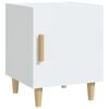 vidaXL Table de chevet Blanc Bois d'ing&eacute;nierie