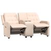 vidaXL Fauteuil de massage inclinable et porte-gobelet 2 places crème