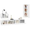 vidaXL Ensemble de meubles TV 4 pcs Blanc Bois d'ingénierie