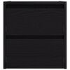 vidaXL Tables de chevet murales 2 pcs ch&ecirc;ne noir 38x34x40 cm