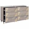 vidaXL Buffet 2 pcs Gris 60 x 33 x 75 cm Bois de mangue massif