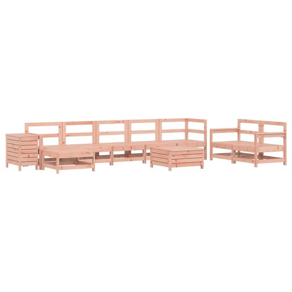 vidaXL Salon de jardin 10 pcs bois massif sapin de douglas