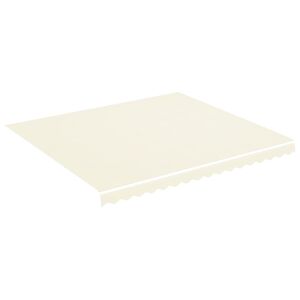 vidaXL Tissu de remplacement pour auvent Cr&egrave;me 4x3,5 m