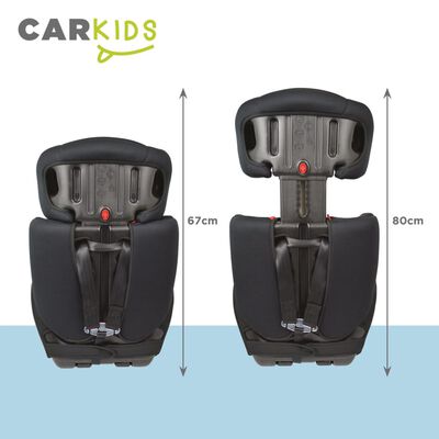 Carkids Siège de voiture pour enfant pour groupe d'âge 1/2/3 Noir