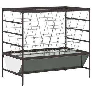 vidaXL Nourrisseur pour Animaux Argent 100 x 60 x 90 cm