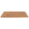 vidaXL Dessus de table Bois de teck solide Carr&eacute; 90x90x2,5 cm