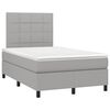 vidaXL Sommier &agrave; lattes de lit matelas LED gris clair 120x190 cm tissu
