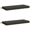 vidaXL Coussins de banc 2 pi&egrave;ces SOEST 2 pc 100 % polyester Anthracite