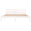 vidaXL Cadre de lit sans matelas bois de pin massif 160x200 cm blanc