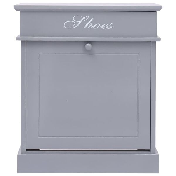 vidaXL Armoire &agrave; chaussures Gris 50 x 28 x 58 cm Bois de Paulownia