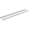 vidaXL Tige de placard 2 pc Argent&eacute; 664 x 15 x 29 mm