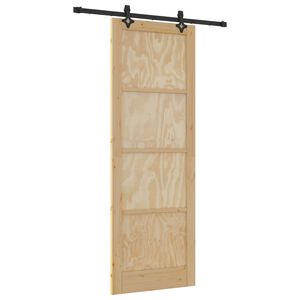 vidaXL Porte coulissante ORKDAL 83 x 232 cm Bois de pin massif Naturel