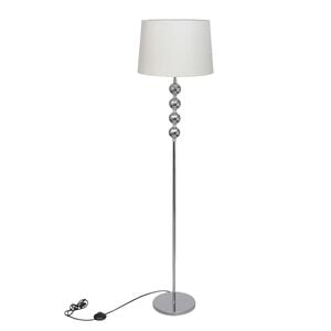vidaXL Lampadaire avec support haut D&eacute;coration &agrave; 4 boules Blanc