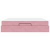 vidaXL Cadre de lit avec matelas avec matelas 2 pcs Rose Velours