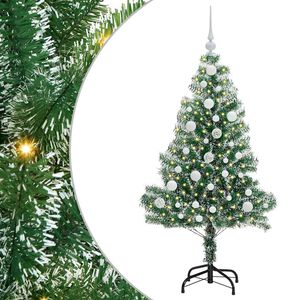 vidaXL Arbre de No&euml;l artificiel floconn&eacute; de neige avec lumi&egrave;re LED