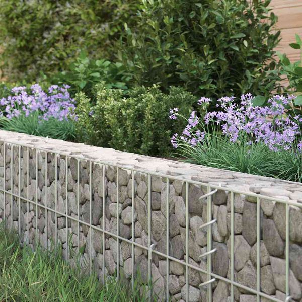 vidaXL Lit surélevé à gabion Acier galvanisé 400x100x20 cm