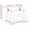 vidaXL Table basse vieux bois 79x49x41 cm bois d'ingénierie