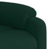vidaXL Fauteuil inclinable &eacute;lectrique vert fonc&eacute; velours