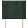 vidaXL Tête de lit avec oreilles Vert foncé 83x23x118/128 cm Velours