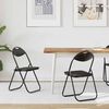 vidaXL Chaise pliante 2 pcs Noir 48 x 43,5 x 81 cm Simili cuir