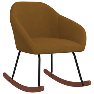 vidaXL Chaise &agrave; bascule Marron Tissu