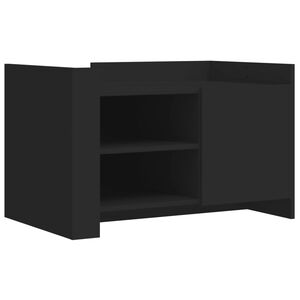 vidaXL Table basse noir 80x50x50 cm bois d'ing&eacute;nierie