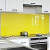 vidaXL Protection de cuisine 2 pcs Jaune 80 x 60 cm verre trempé