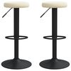vidaXL Tabourets de bar lot de 2 cr&egrave;me velours