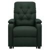 vidaXL Fauteuil de massage Vert fonc&eacute; Tissu