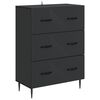 vidaXL Armoire &agrave; tiroirs Noir 66 x 34,5 x 89,5 cm Bois d'ing&eacute;nierie