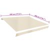 vidaXL Toile d'auvent Cr&egrave;me 4,5x3 m