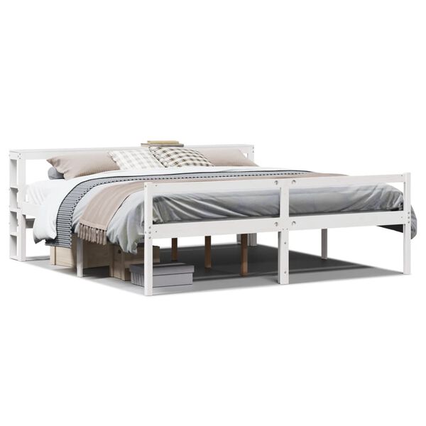 vidaXL Lit pour personne &acirc;g&eacute;e avec t&ecirc;te de lit sans matelas 180x200 cm