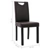 vidaXL Chaises &agrave; manger lot de 4 marron similicuir
