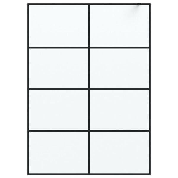 vidaXL Paroi de douche Noir 140x195 cm Verre ESG d&eacute;poli