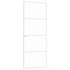 vidaXL Porte d'int&eacute;rieur Blanc 76x201,5 cm Tremp&eacute; verre aluminium fin