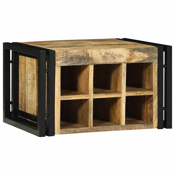 vidaXL &Eacute;tag&egrave;re &agrave; vin 2 pcs 46 x 35 x 27,5 cm Bois de mangue massif