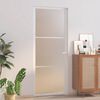 vidaXL Porte int&eacute;rieure 83x201,5 cm Blanc Verre mat et aluminium
