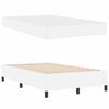 vidaXL Cadre de lit avec matelas Blanc 120 x 200 cm tissu
