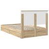 vidaXL Lit de Rangement Ch&ecirc;ne Sonoma 135 x 190 cm Bois d'ing&eacute;nierie