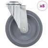 vidaXL 8 pcs Roulettes pivotantes &agrave; trou de boulon 125 mm