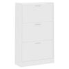 vidaXL Armoire &agrave; chaussures Blanc 63x24x103 cm Bois d'ing&eacute;nierie
