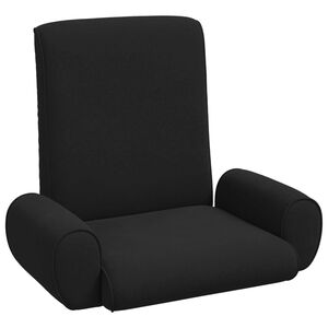 vidaXL Fauteuil de sol Noir 68 x 51 x 56 cm Velours grain&eacute;
