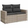 vidaXL Salon de jardin 5 pcs avec coussins gris clair r&eacute;sine tress&eacute;e