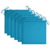 vidaXL Chaises de jardin lot de 6 avec coussins Bois de teck massif