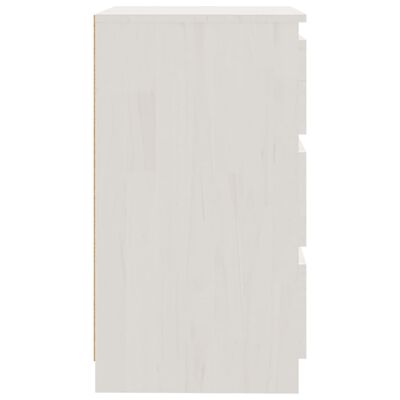 vidaXL Tables de chevet 2 pcs Blanc 60x36x64 cm Bois de pin massif