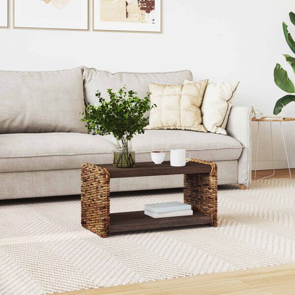 vidaXL Table d'appoint Naturel 44.5 x 45 x 45 cm